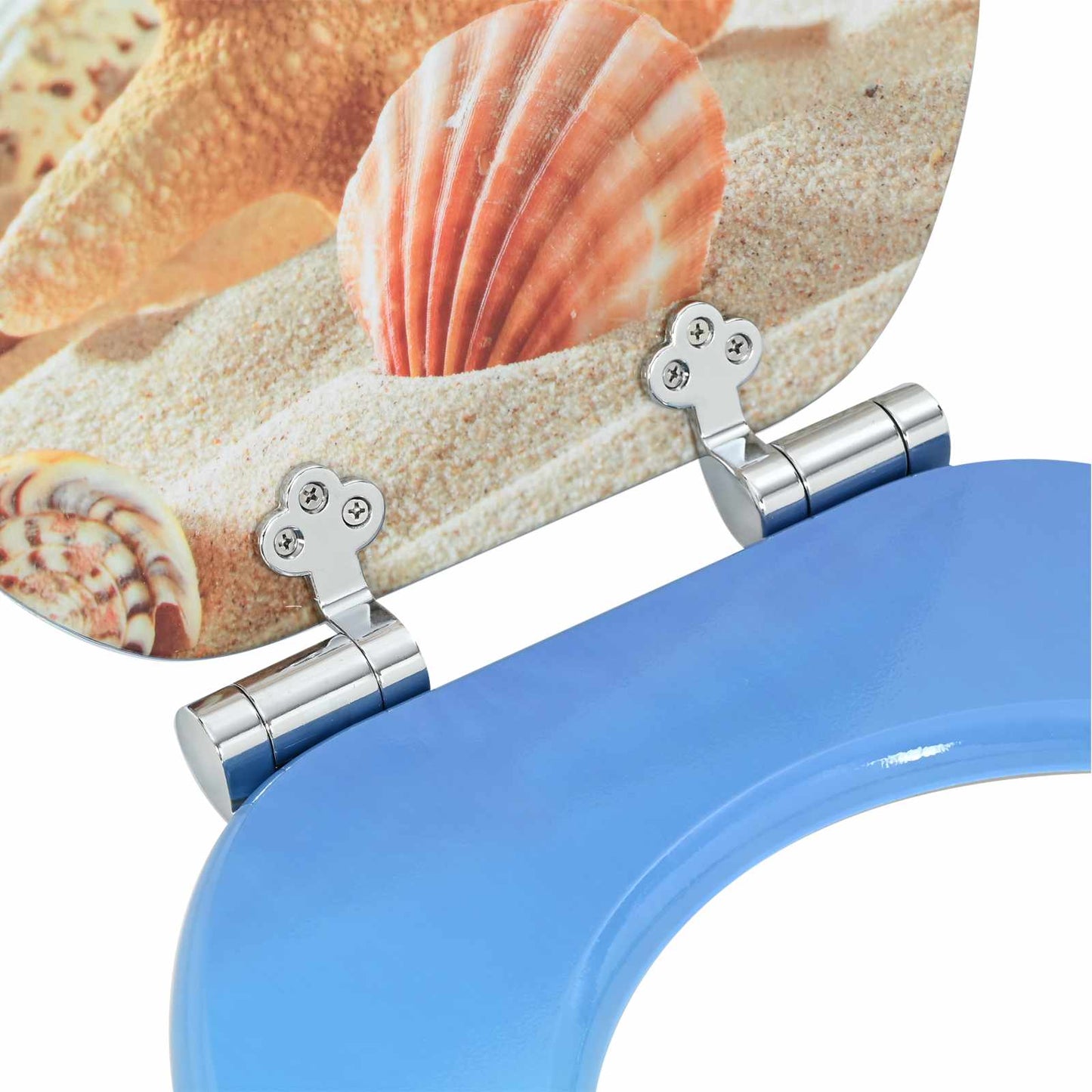 Lágy záródású WC ülőke 2 pcs Tengeri kagyló 44 x 38 cm MDF lap