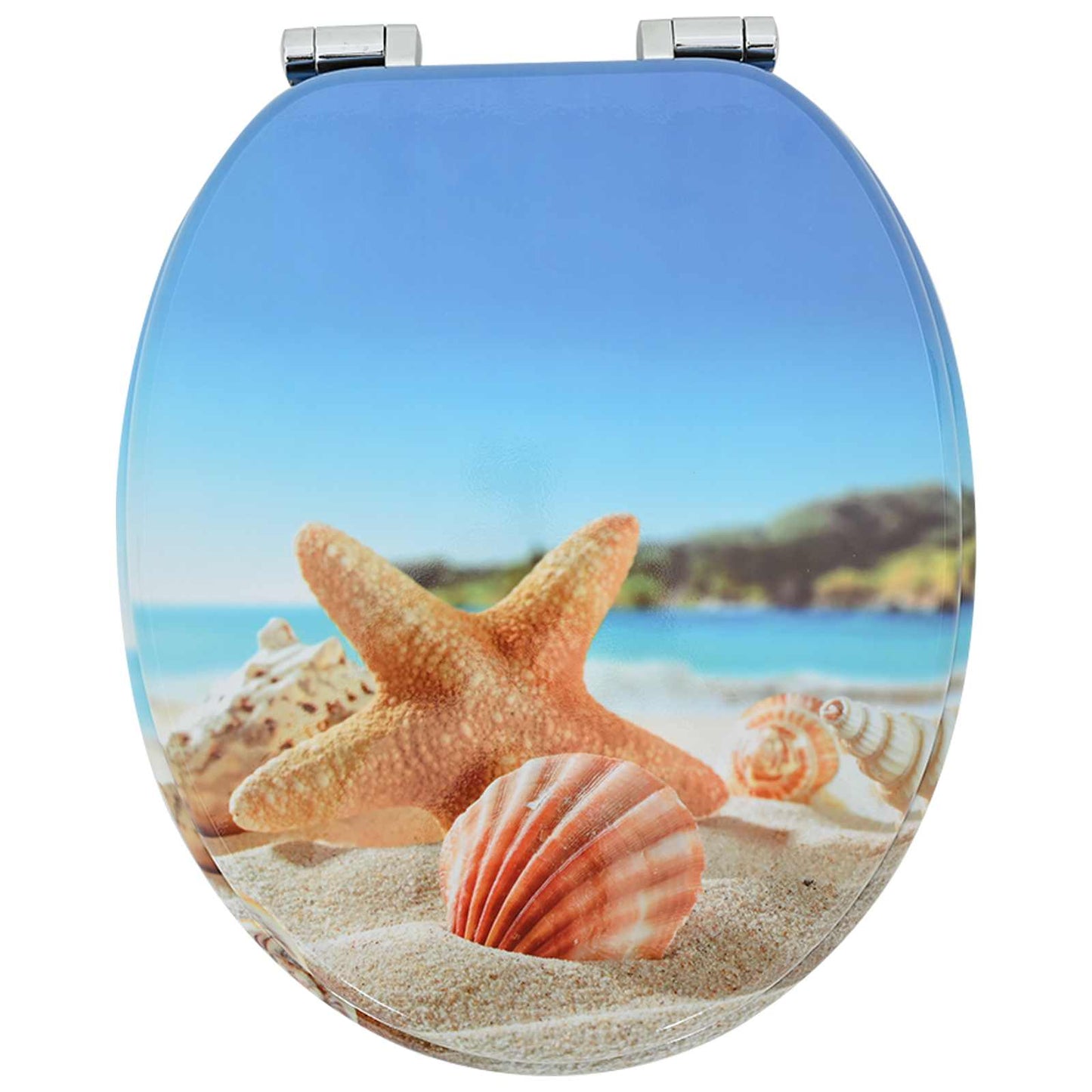 Lágy záródású WC ülőke 2 pcs Tengeri kagyló 44 x 38 cm MDF lap
