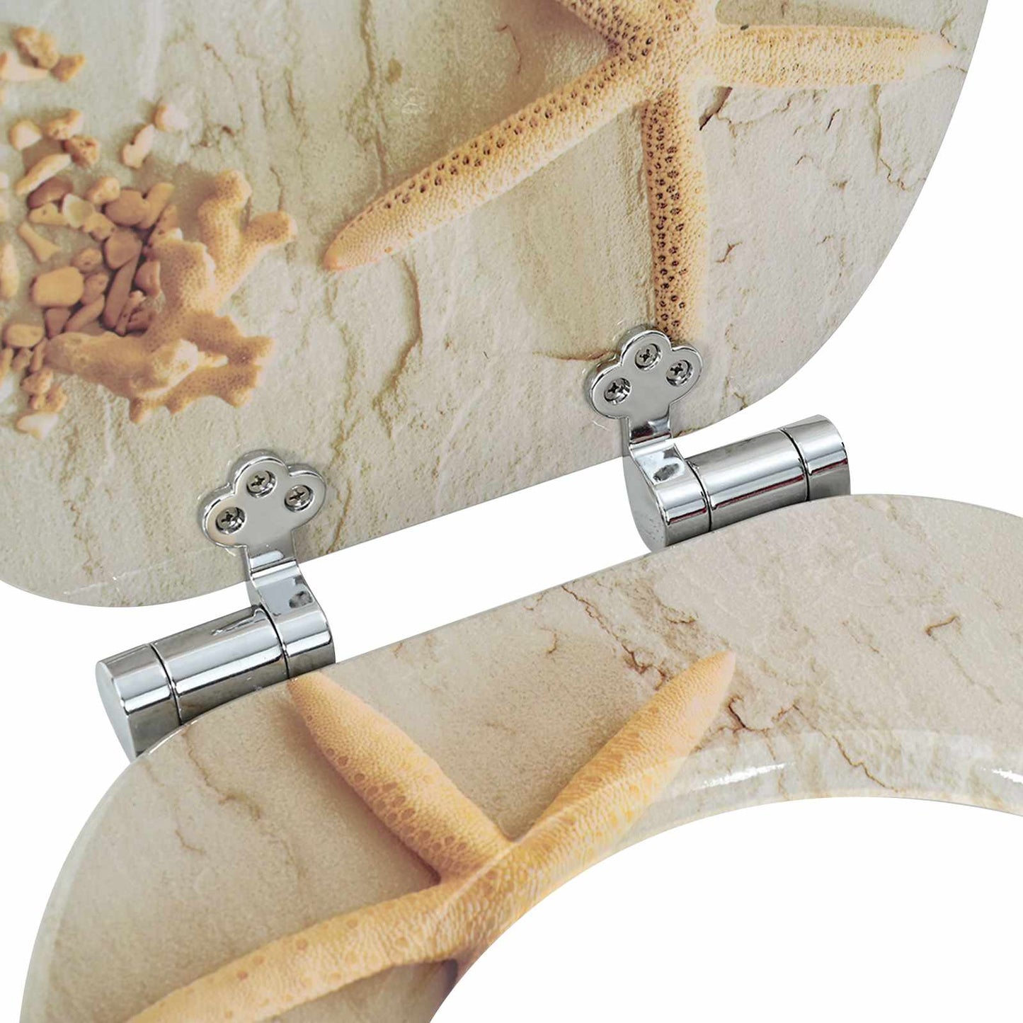 Lágy záródású WC ülőke 2 pcs Sárga és Fehér 44 x 38 cm MDF lap