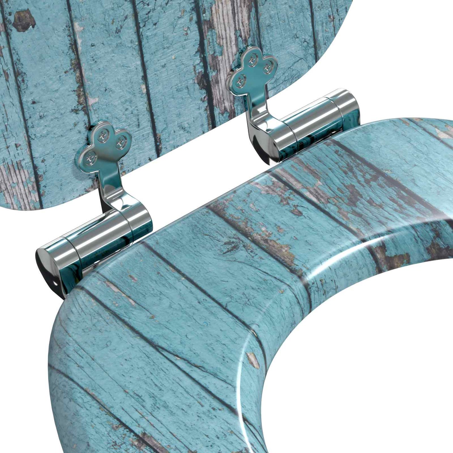Lágy záródású WC ülőke 2 pcs Kék 44 x 38 cm MDF lap