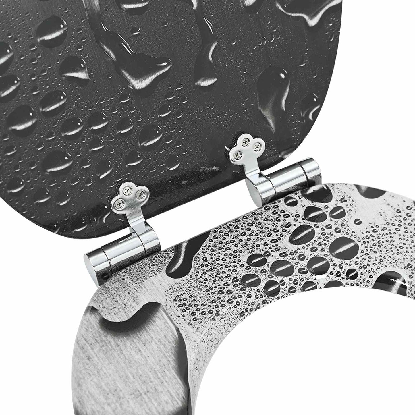 Lágy záródású WC ülőke 2 pcs Szürke 44 x 38 cm MDF lap