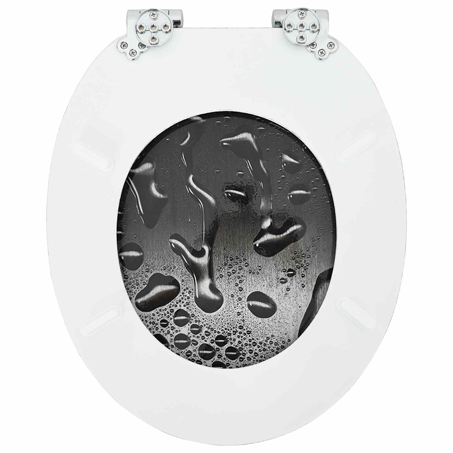 Lágy záródású WC ülőke 2 pcs Szürke 44 x 38 cm MDF lap