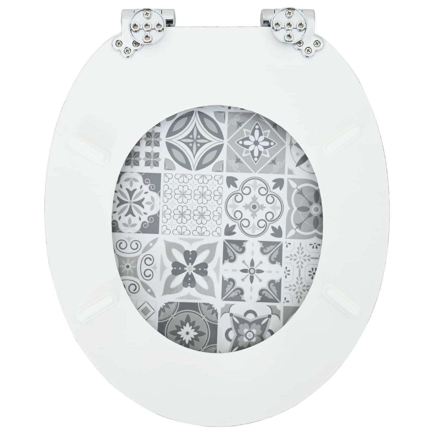 Lágy záródású WC ülőke 2 pcs Kék és fehér porcelán 44 x 38 cm