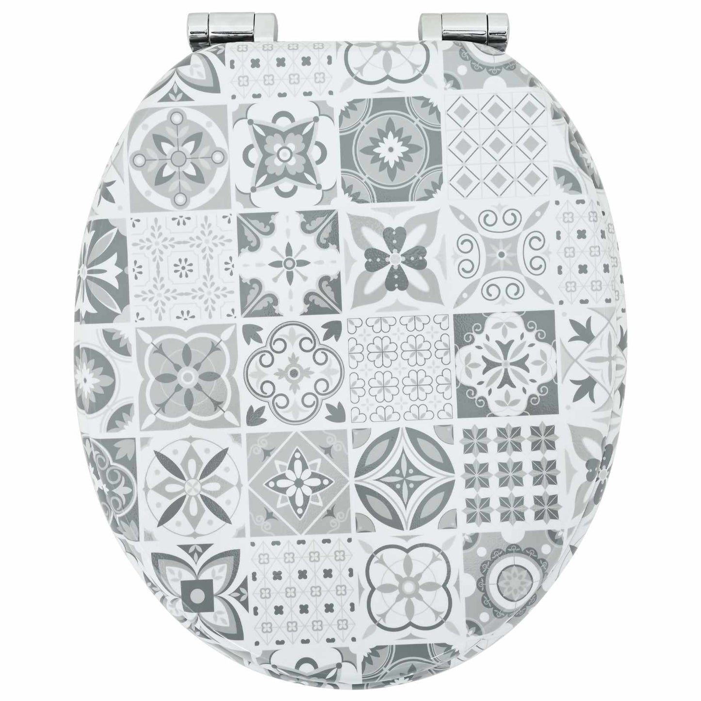 Lágy záródású WC ülőke 2 pcs Kék és fehér porcelán 44 x 38 cm
