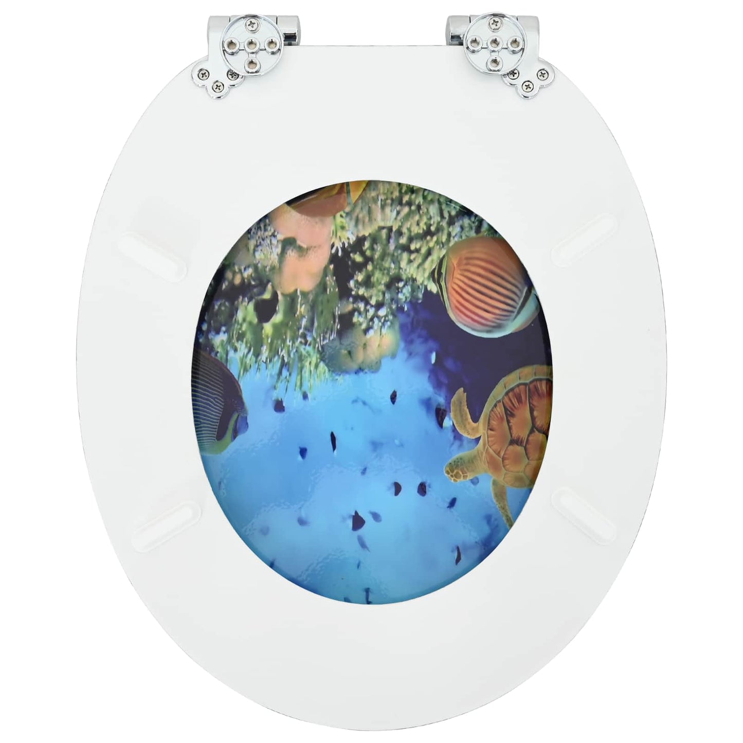 Lágy záródású WC ülőke 2 pcs Mély tengerkék 44 x 38 cm MDF lap