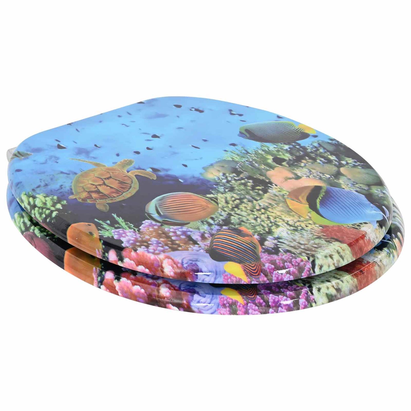 Lágy záródású WC ülőke 2 pcs Mély tengerkék 44 x 38 cm MDF lap