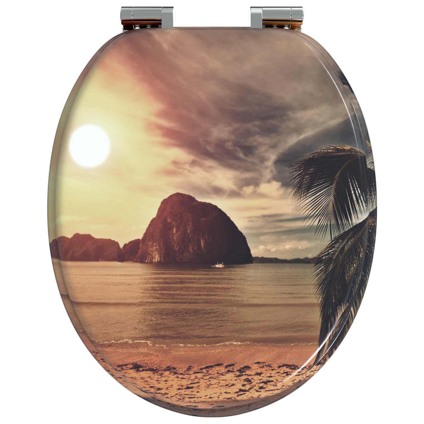 Lágy záródású WC ülőke 2 pcs Narancssárga 44 x 38 cm MDF lap