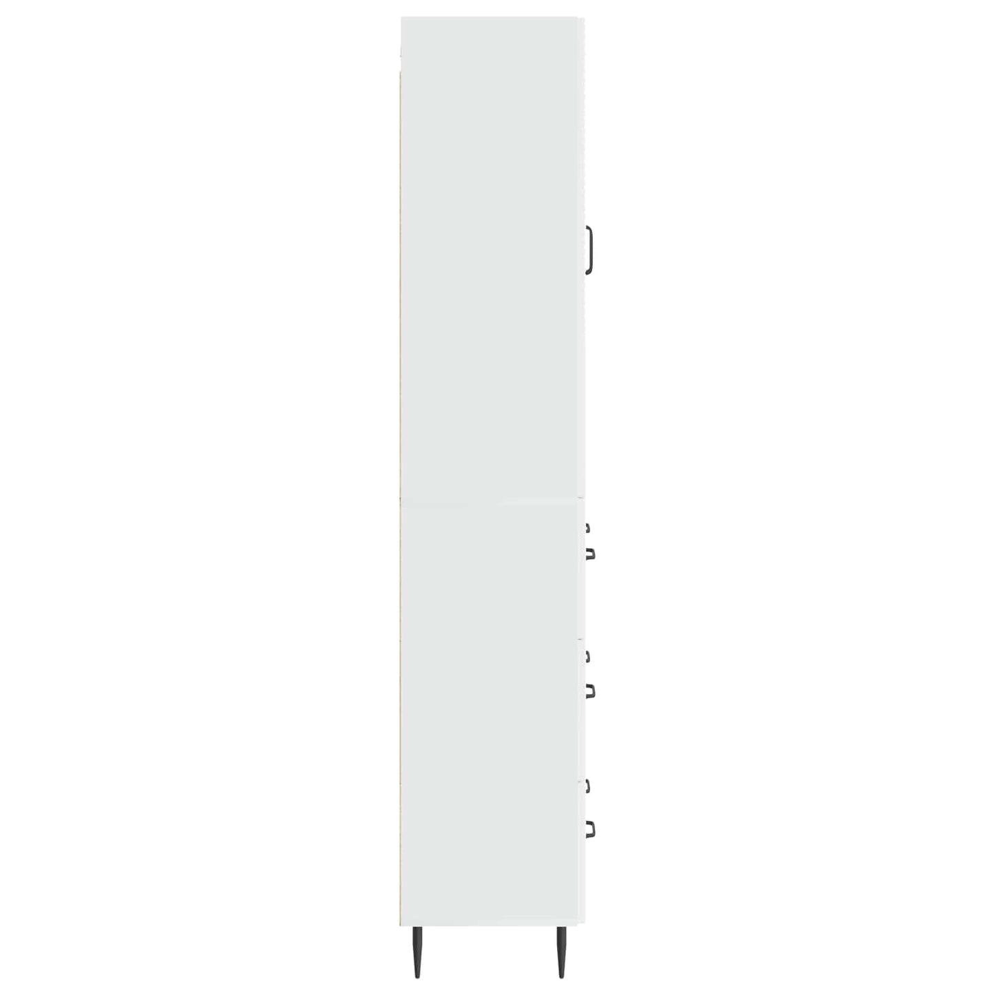 Szekrény szett 2 pcs Magasfényű Fehér 66 x 34,5 x 90 cm