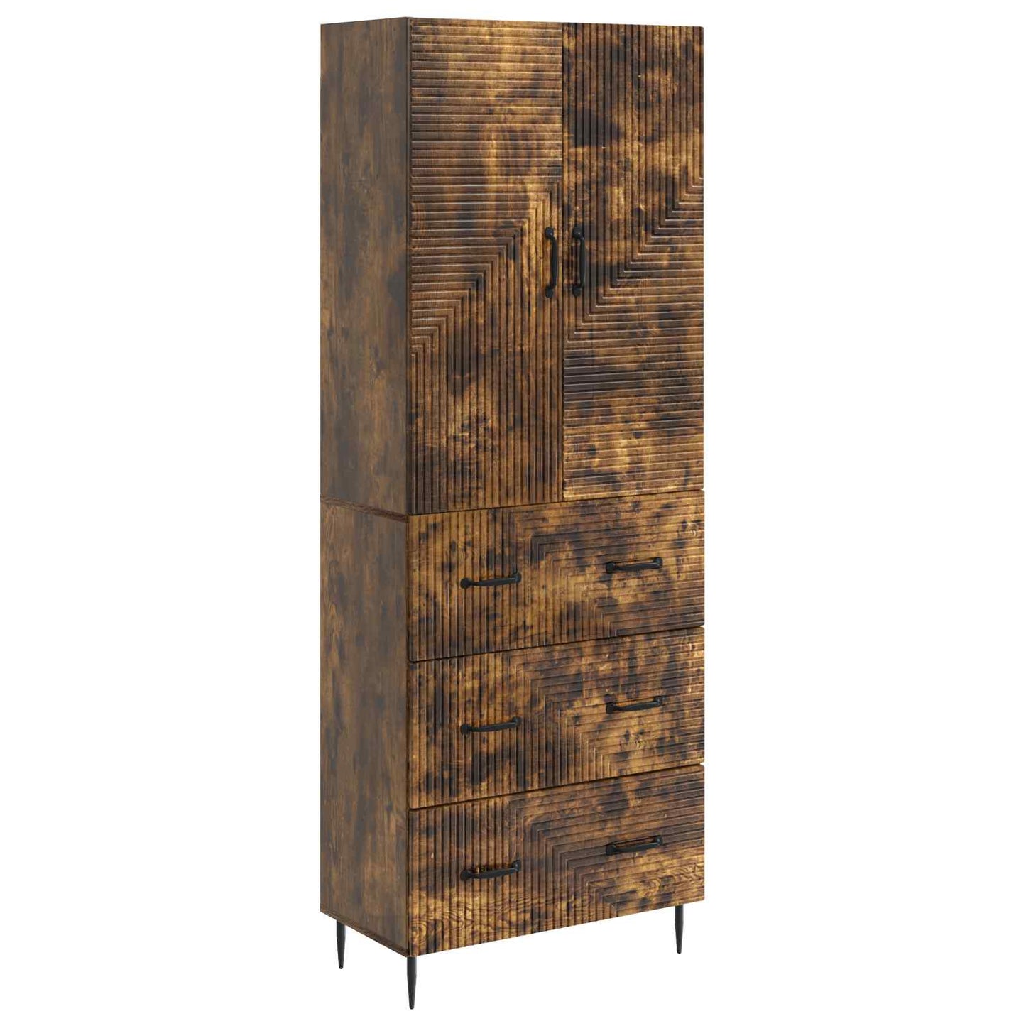 Szekrény szett 2 pcs Füstös Tölgy 66 x 34,5 x 90 cm Szerelt Fa