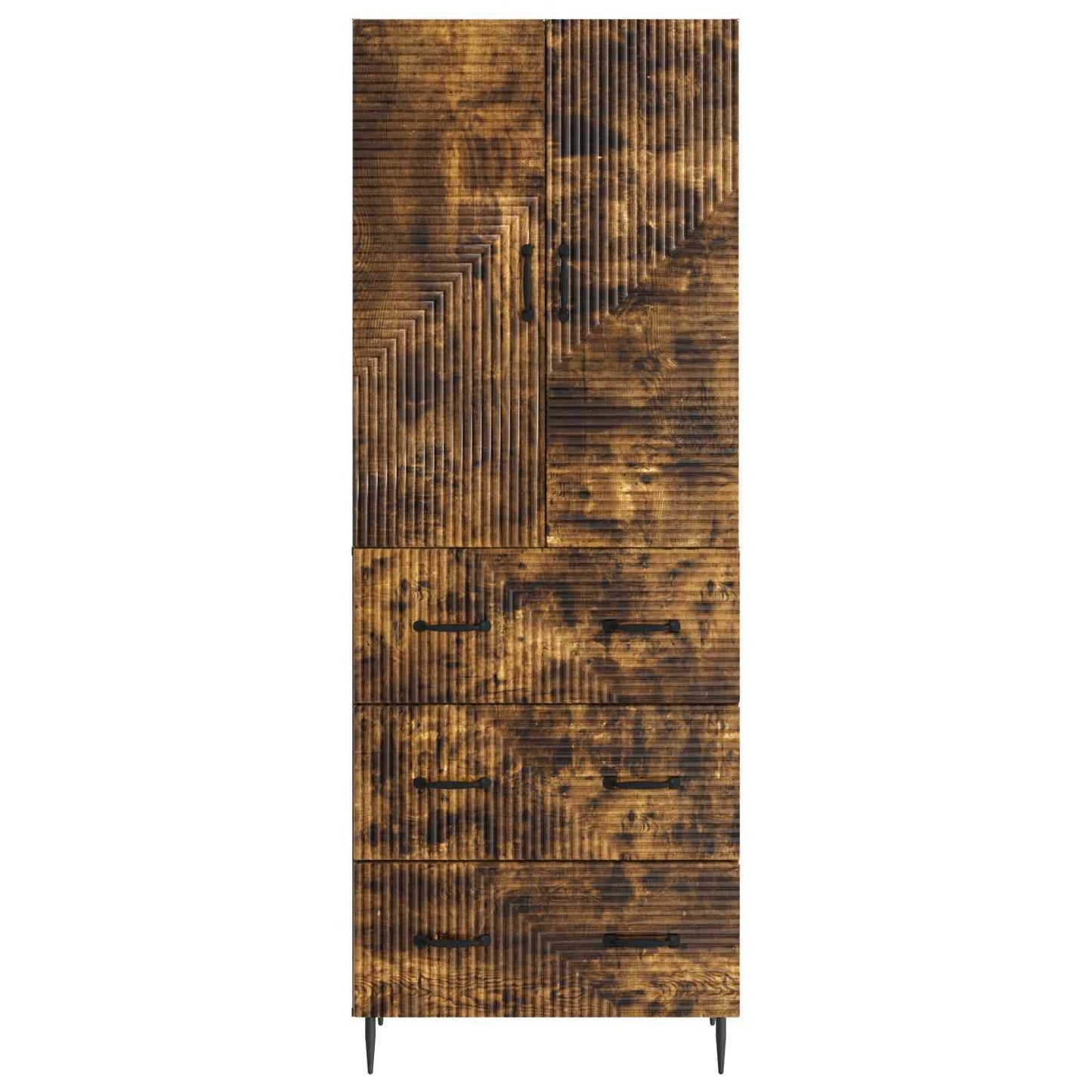 Szekrény szett 2 pcs Füstös Tölgy 66 x 34,5 x 90 cm Szerelt Fa