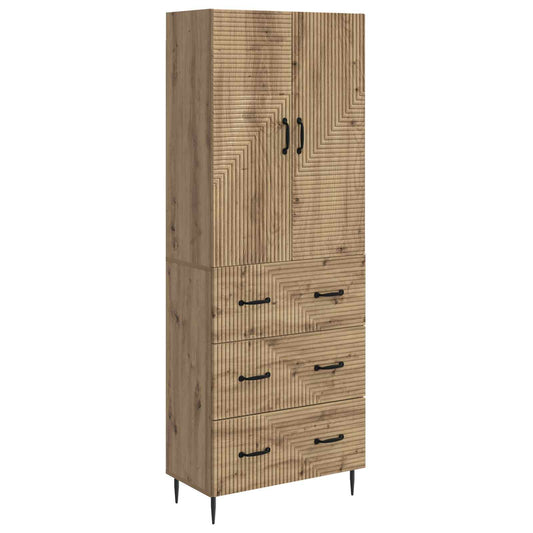 Szekrény szett 2 pcs Kézműves Tölgy 66 x 34,5 x 90 cm