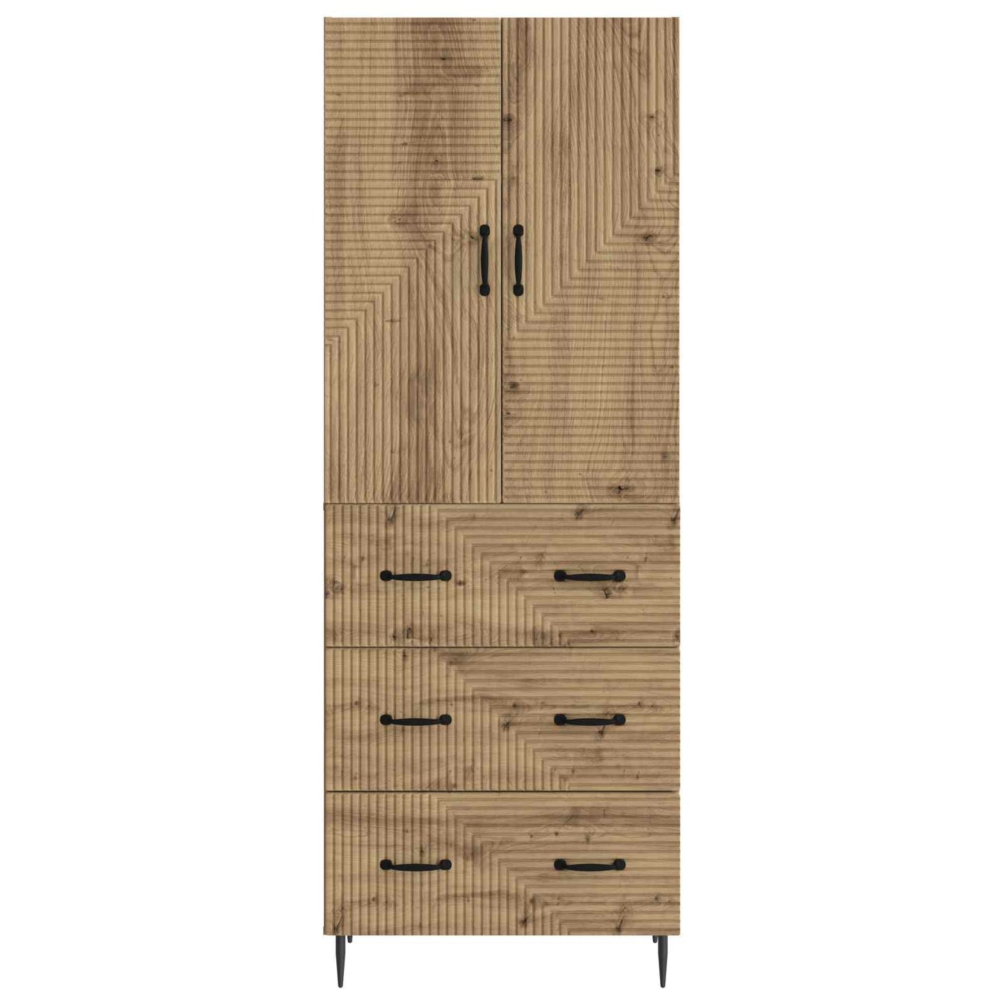 Szekrény szett 2 pcs Kézműves Tölgy 66 x 34,5 x 90 cm