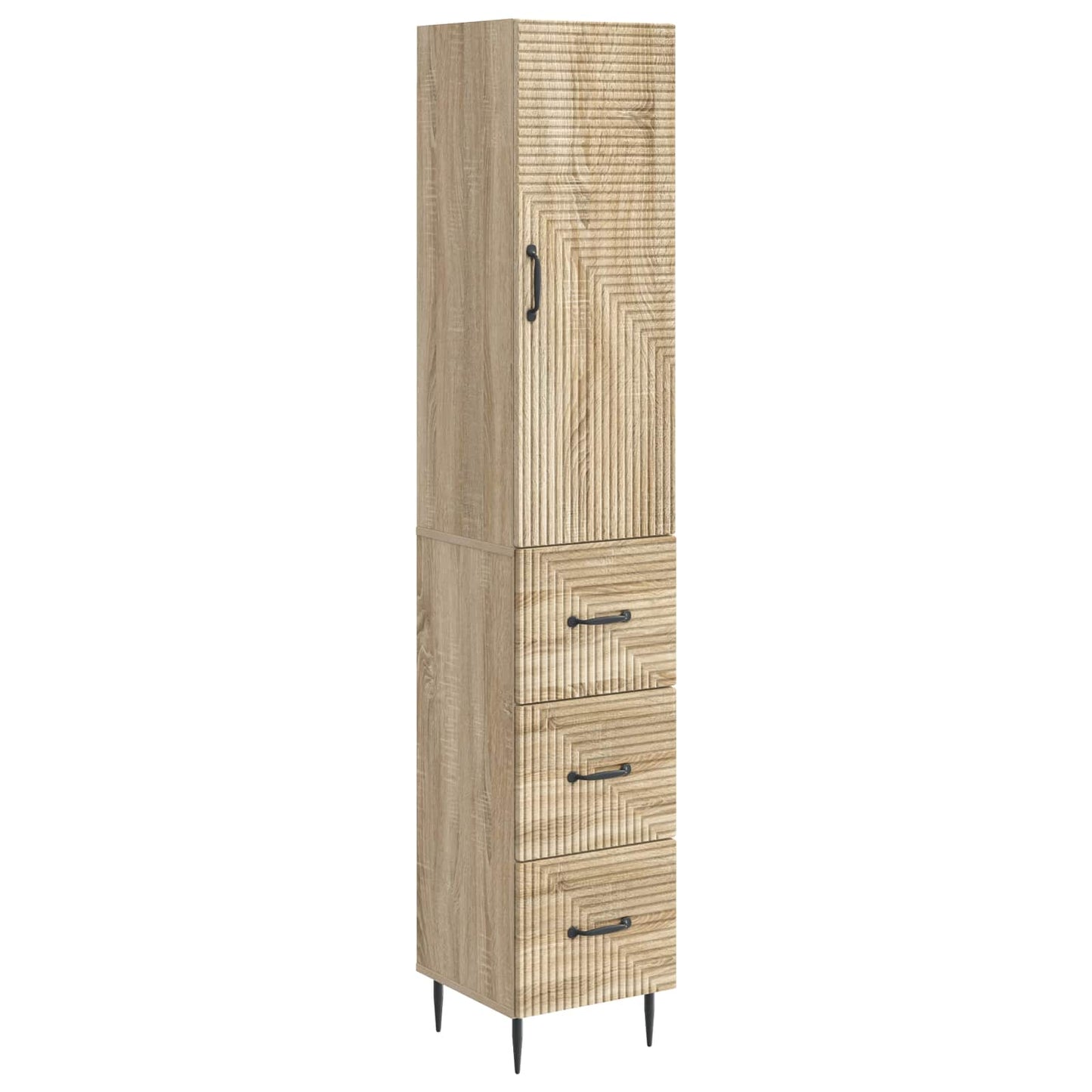 Szekrény szett 2 pcs Sonoma Tölgy 33 x 34,5 x 90 cm Szerelt Fa