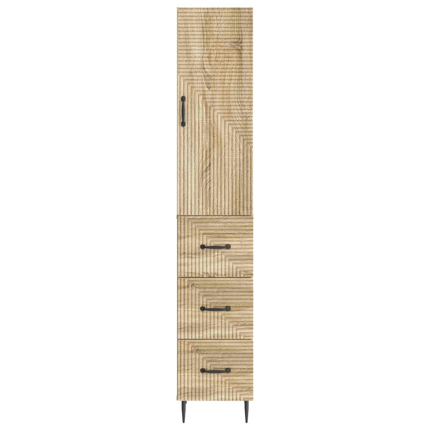 Szekrény szett 2 pcs Sonoma Tölgy 33 x 34,5 x 90 cm Szerelt Fa