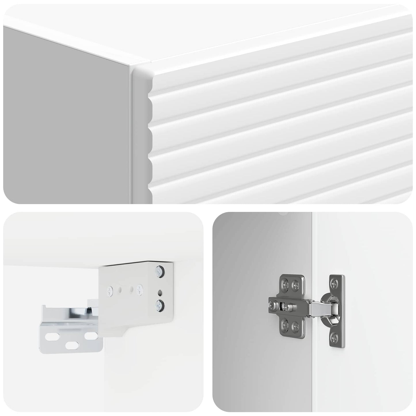 Szekrény szett 2 pcs Magasfényű Fehér 33 x 34,5 x 90 cm