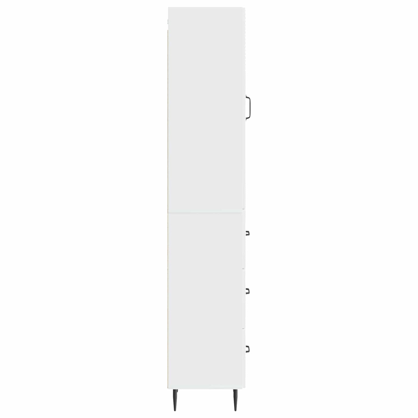 Szekrény szett 2 pcs Magasfényű Fehér 33 x 34,5 x 90 cm