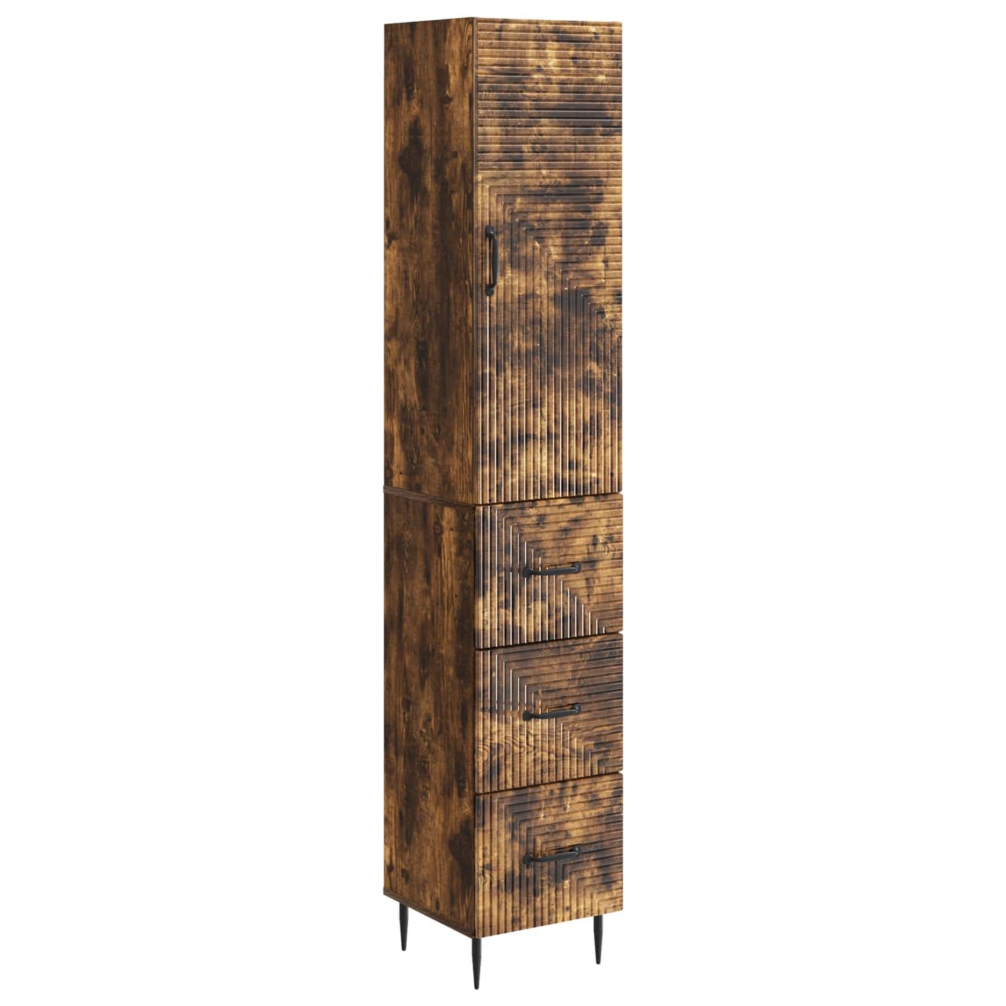 Szekrény szett 2 pcs Füstös Tölgy 33 x 34,5 x 90 cm Szerelt Fa