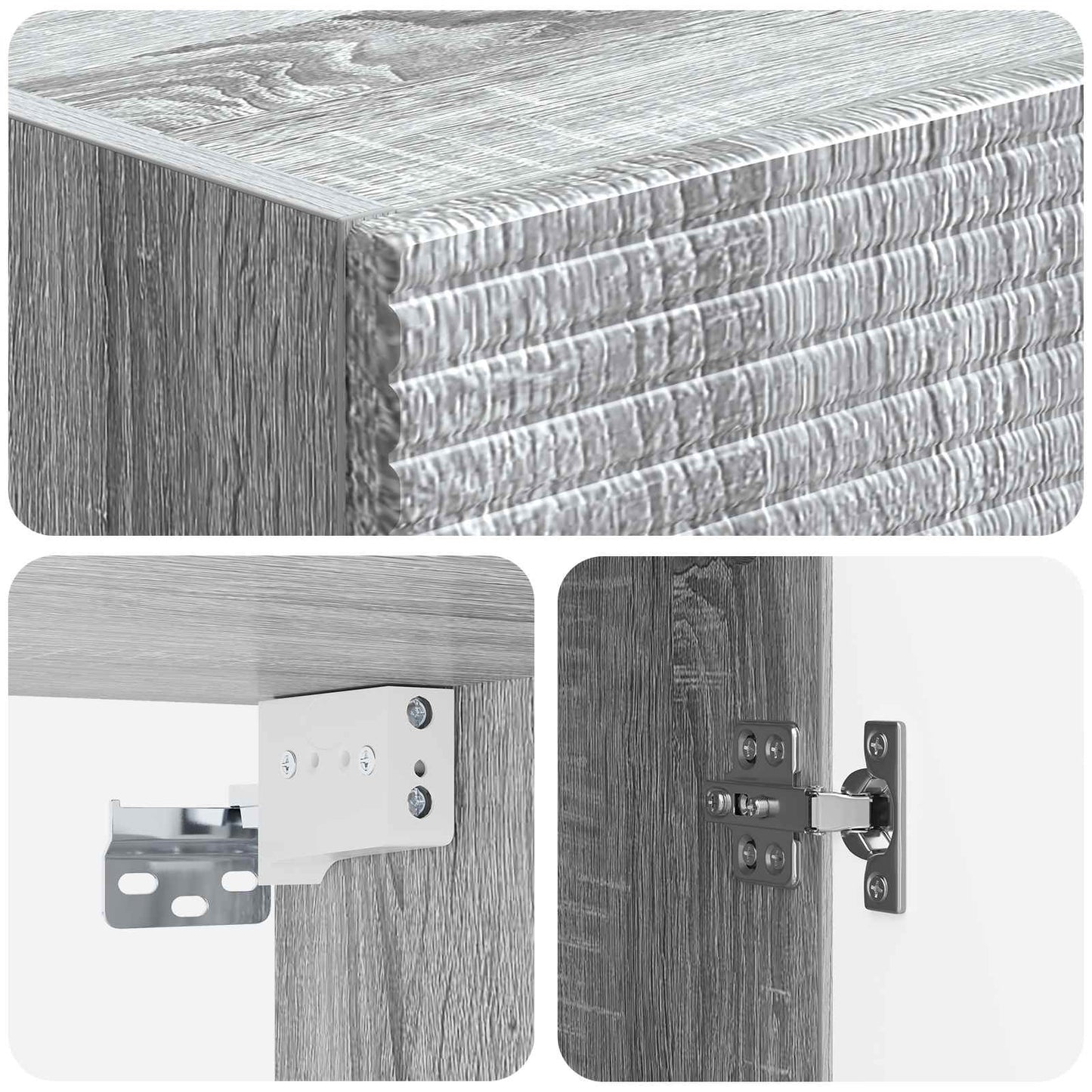 Szekrény szett 2 pcs Szürke Sonoma 33 x 34,5 x 90 cm Szerelt Fa