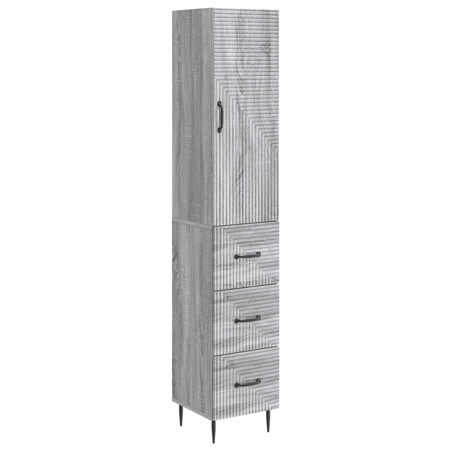 Szekrény szett 2 pcs Szürke Sonoma 33 x 34,5 x 90 cm Szerelt Fa