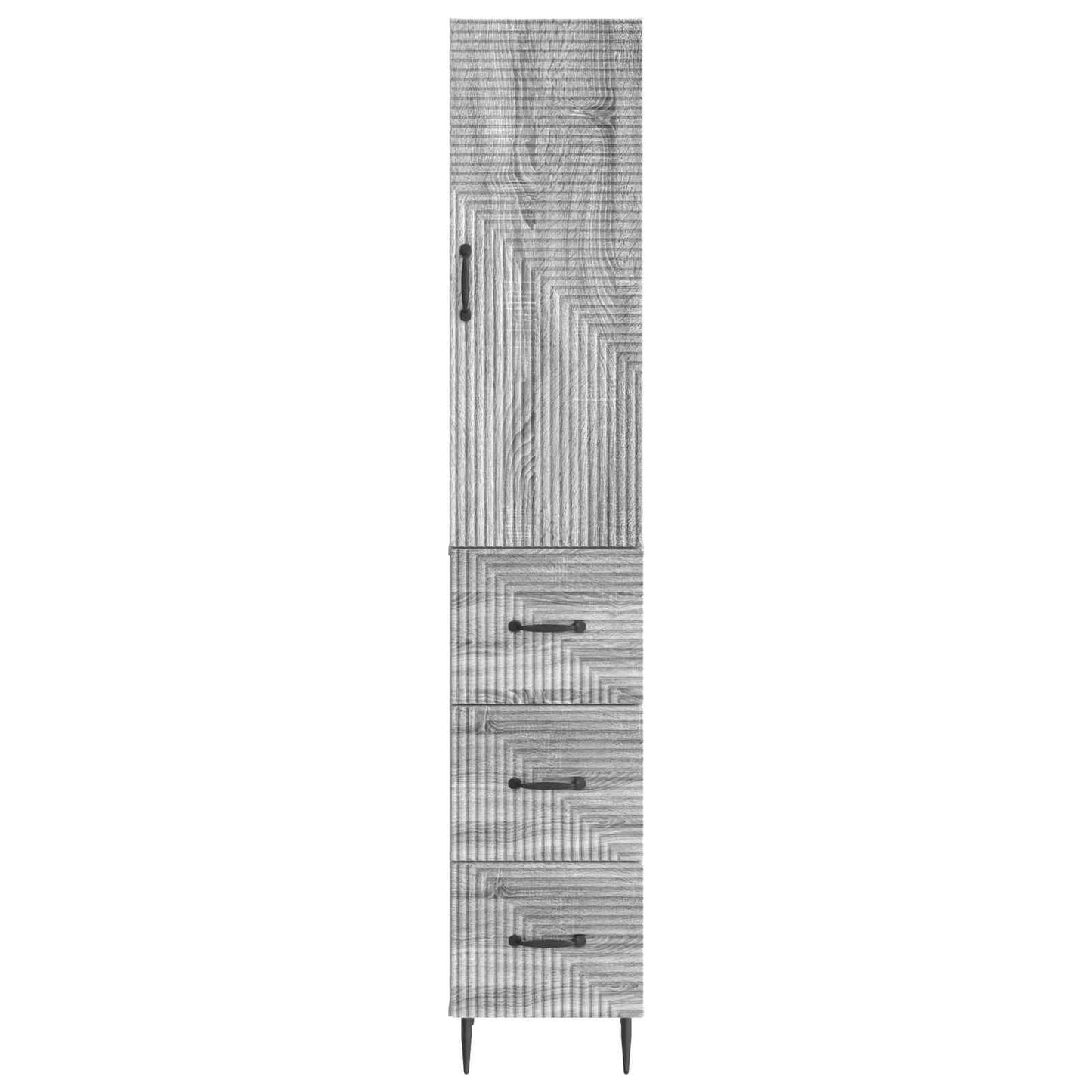 Szekrény szett 2 pcs Szürke Sonoma 33 x 34,5 x 90 cm Szerelt Fa