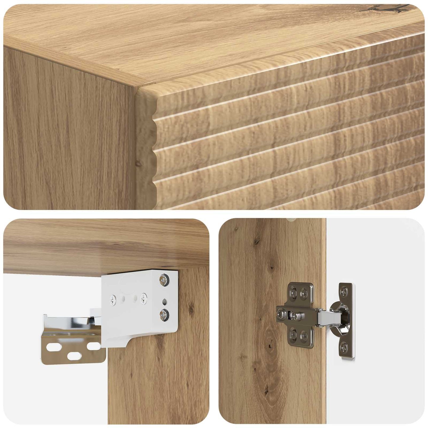 Szekrény szett 2 pcs Kézműves Tölgy 33 x 34,5 x 90 cm