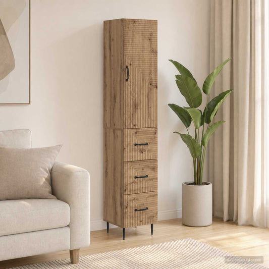 Szekrény szett 2 db 33 x 34,5 x 90 cm Szerelt Fa Kézműves Tölgy