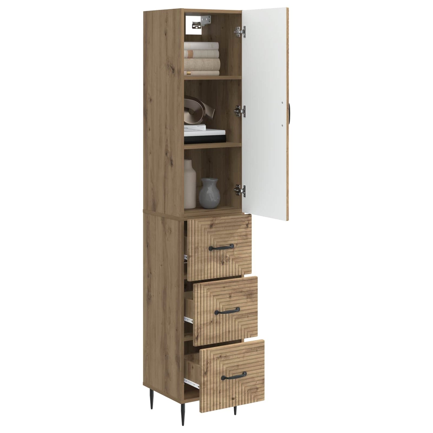 Szekrény szett 2 pcs Kézműves Tölgy 33 x 34,5 x 90 cm