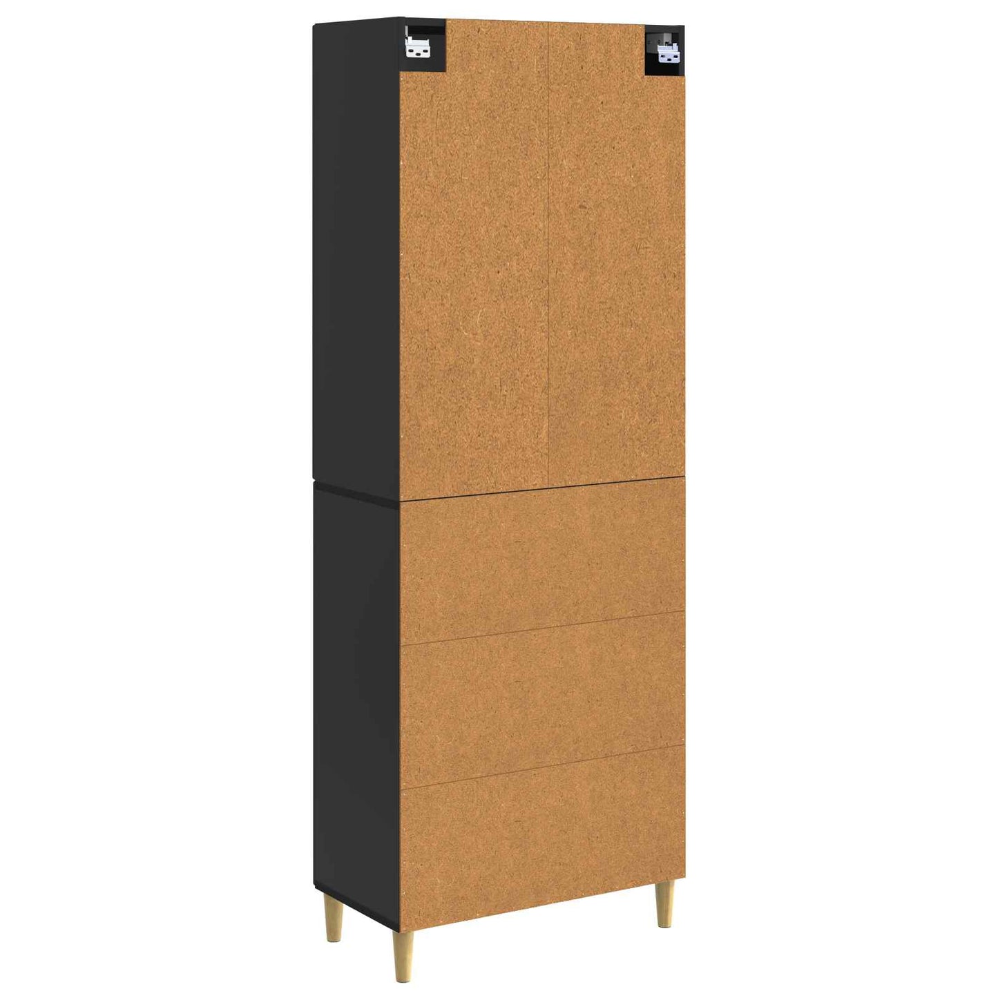 Szekrény szett 2 pcs Fekete 66 x 34,5 x 90 cm Szerelt Fa