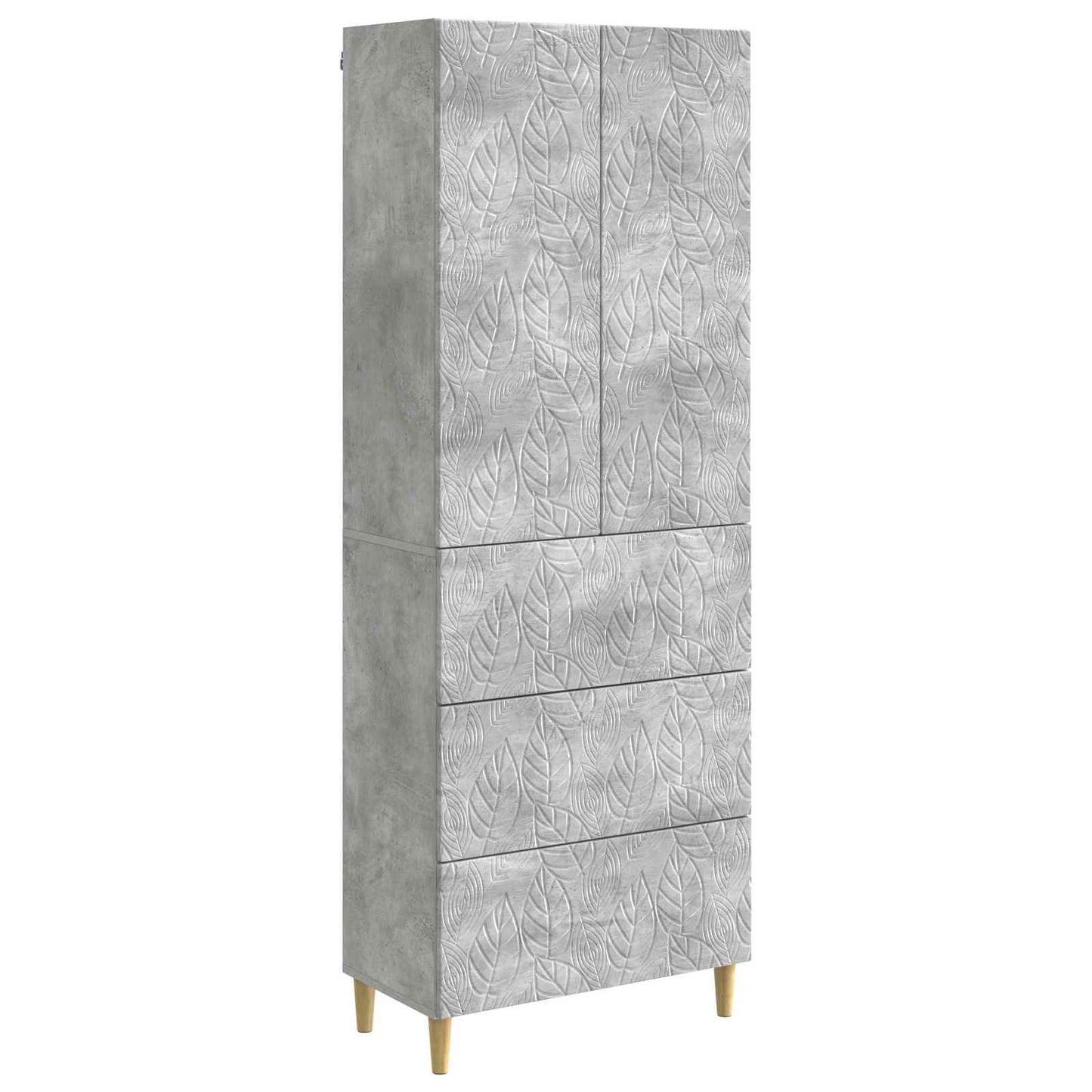 Szekrény szett 2 pcs Betonszürke 66 x 34,5 x 90 cm Szerelt Fa