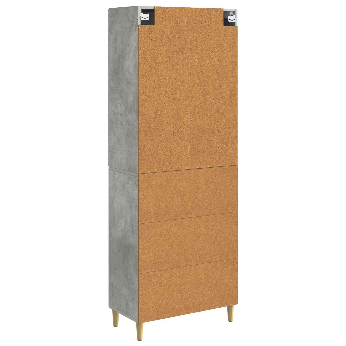 Szekrény szett 2 pcs Betonszürke 66 x 34,5 x 90 cm Szerelt Fa