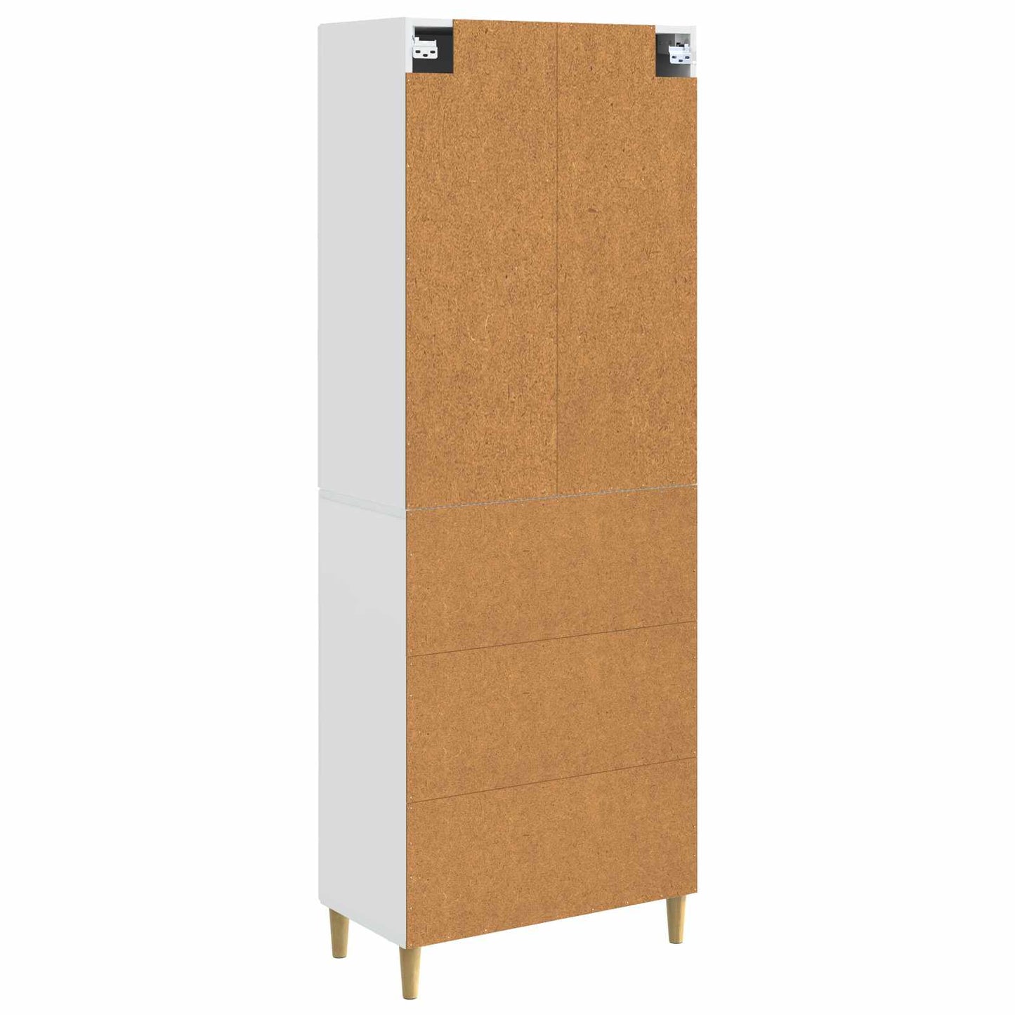 Szekrény szett 2 pcs Magasfényű Fehér 66 x 34,5 x 90 cm