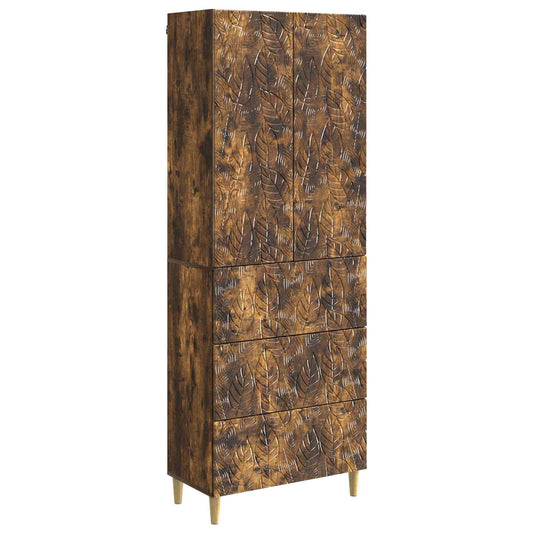 Szekrény szett 2 pcs Füstös Tölgy 66 x 34,5 x 90 cm Szerelt Fa