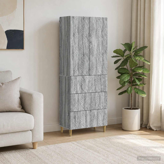 Szekrény szett 2 db 66 x 34,5 x 90 cm Szerelt Fa Szürke Sonoma