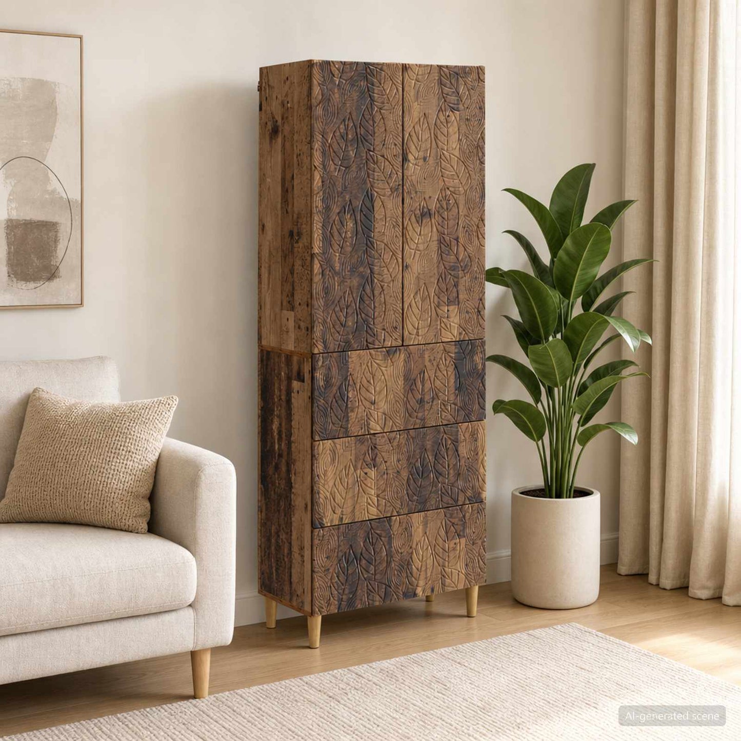 Szekrény szett 2 db 66 x 34,5 x 90 cm Szerelt Fa Antik Fa