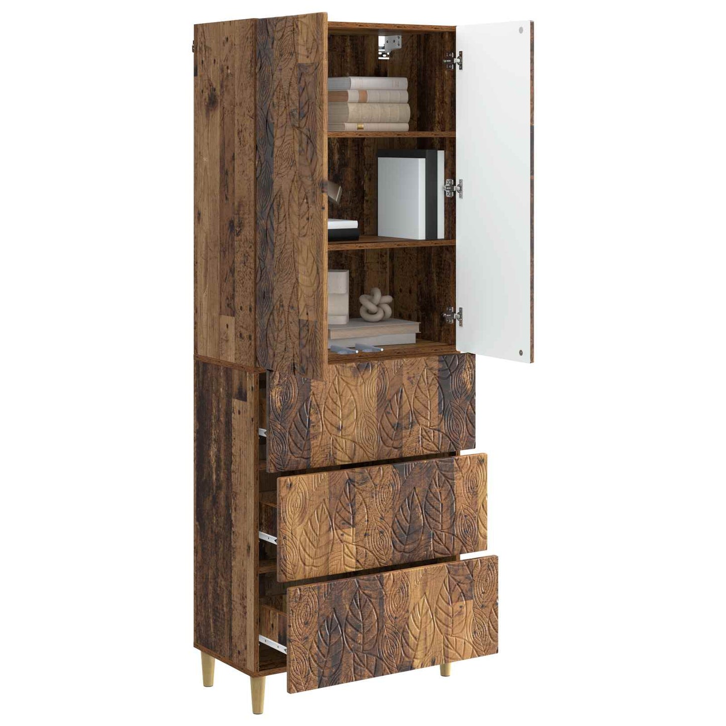 Szekrény szett 2 pcs Antik Fa 66 x 34,5 x 90 cm Szerelt Fa