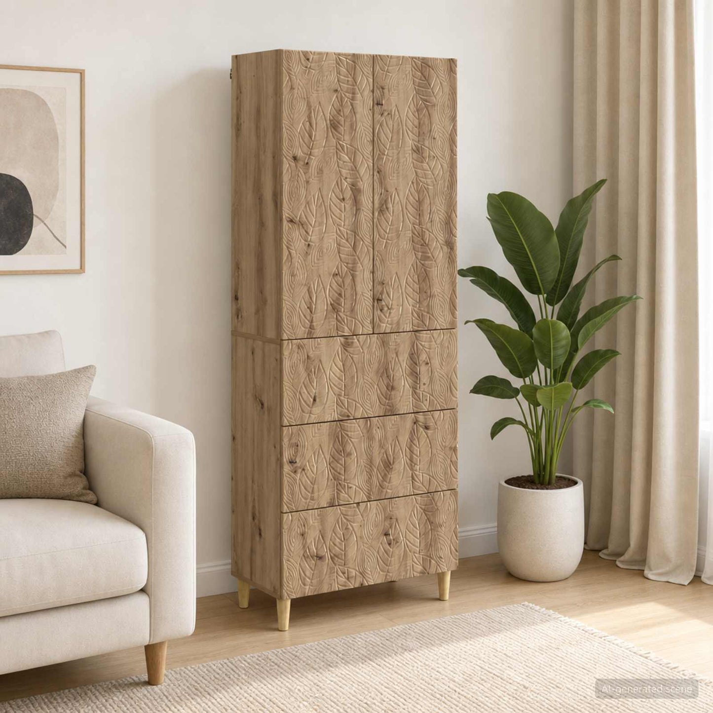 Szekrény szett 2 db 66 x 34,5 x 90 cm Szerelt Fa Kézműves Tölgy