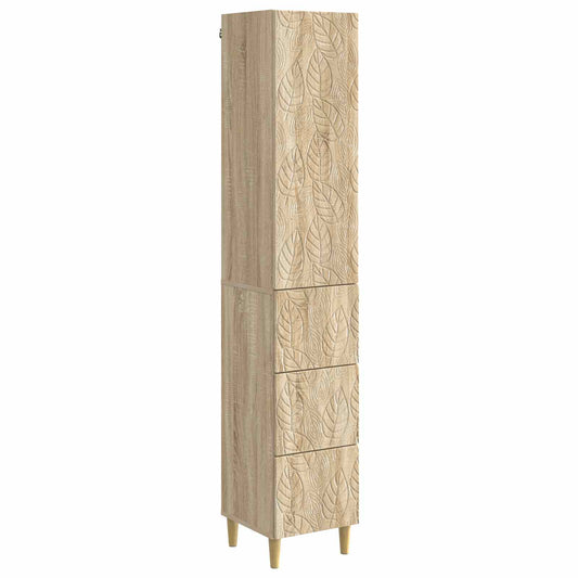 Szekrény szett 2 pcs Sonoma Tölgy 33 x 34,5 x 90 cm Szerelt Fa