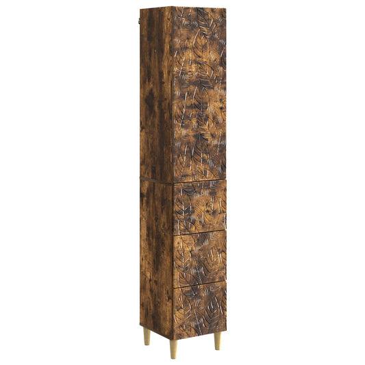 Szekrény szett 2 pcs Füstös Tölgy 33 x 34,5 x 90 cm Szerelt Fa