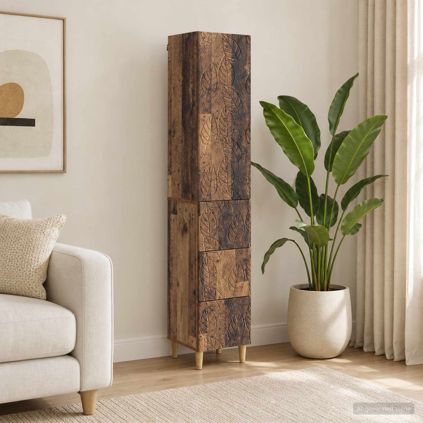 Szekrény szett 2 db 33 x 34,5 x 90 cm Szerelt Fa Antik Fa