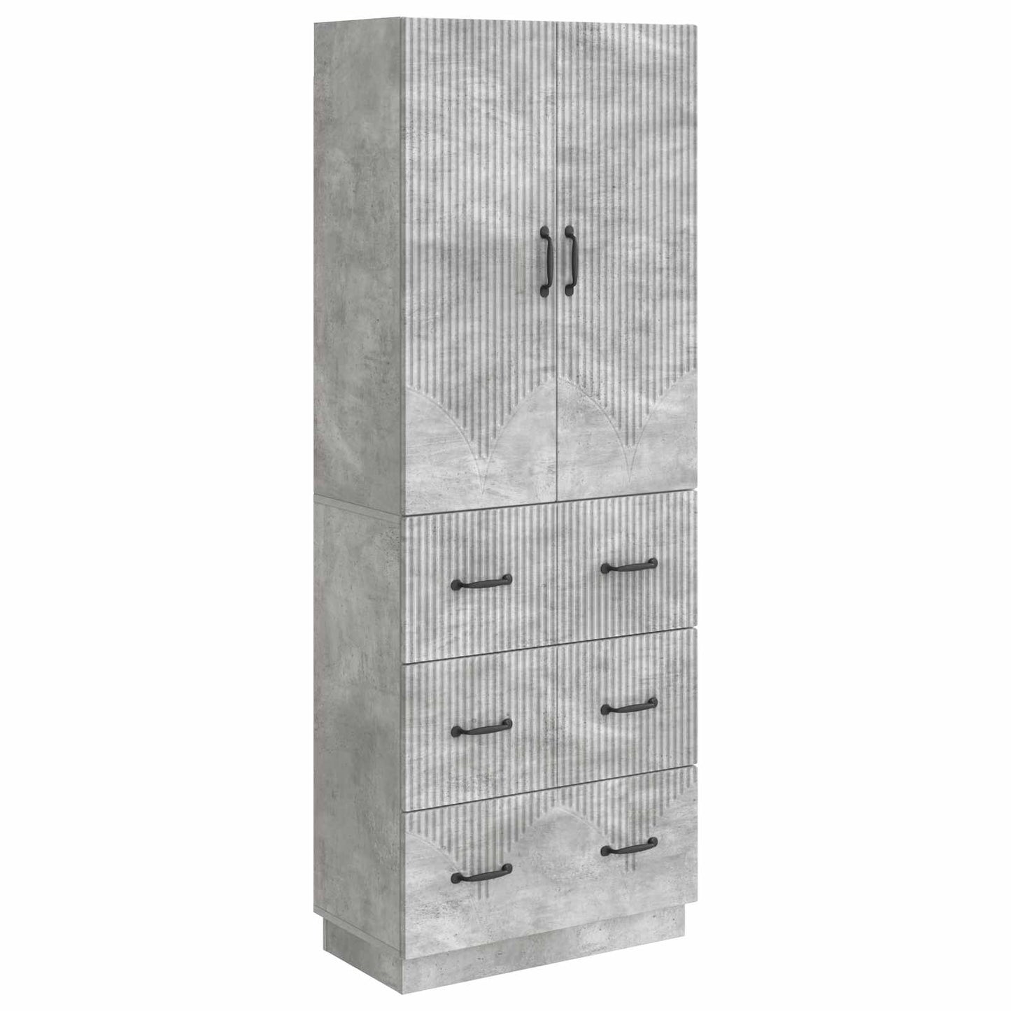 Szekrény szett 2 pcs Betonszürke 66 x 34,5 x 87 cm Szerelt Fa