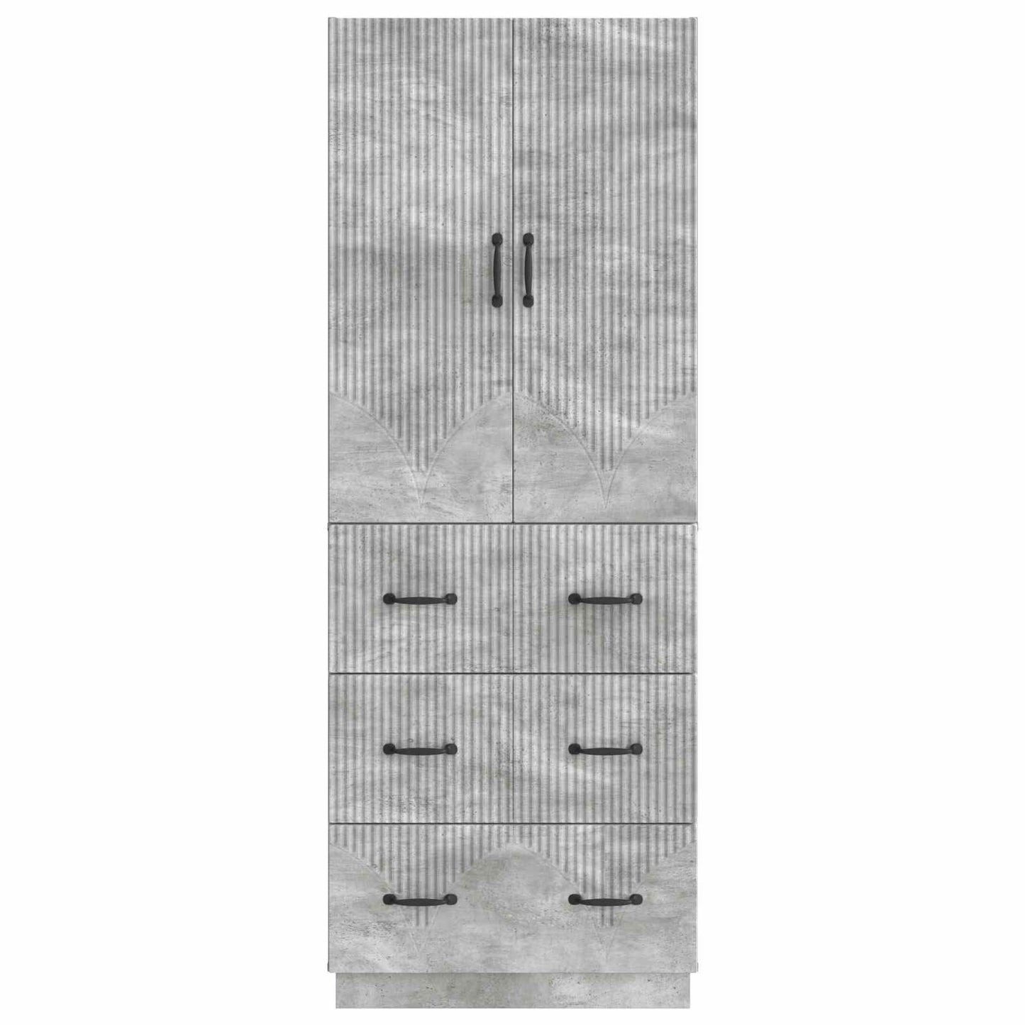 Szekrény szett 2 pcs Betonszürke 66 x 34,5 x 87 cm Szerelt Fa