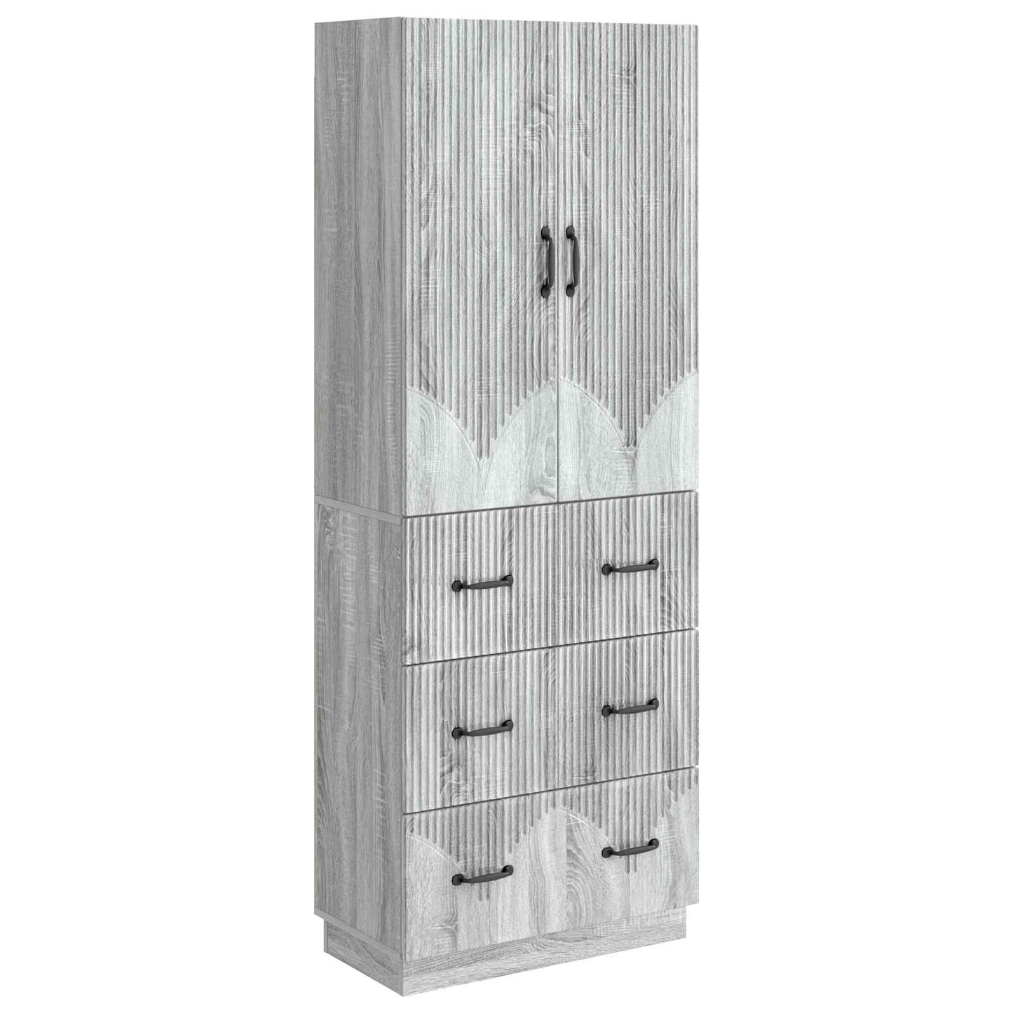 Szekrény szett 2 pcs Szürke Sonoma 66 x 34,5 x 87 cm Szerelt Fa