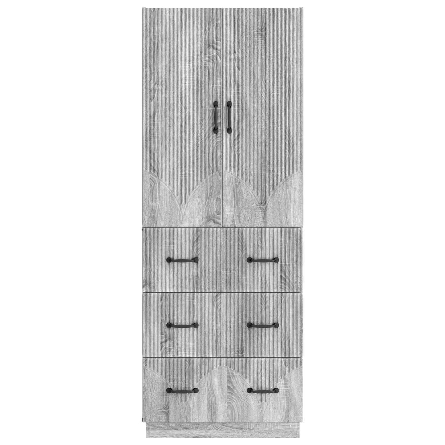 Szekrény szett 2 pcs Szürke Sonoma 66 x 34,5 x 87 cm Szerelt Fa
