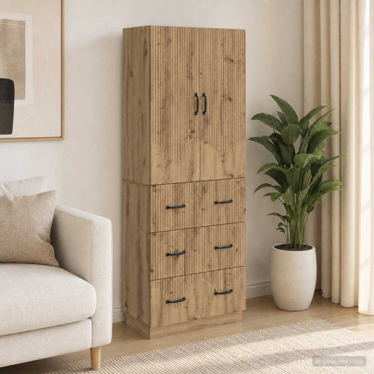 Szekrény szett 2 db 66 x 34,5 x 87 cm Szerelt Fa Kézműves Tölgy