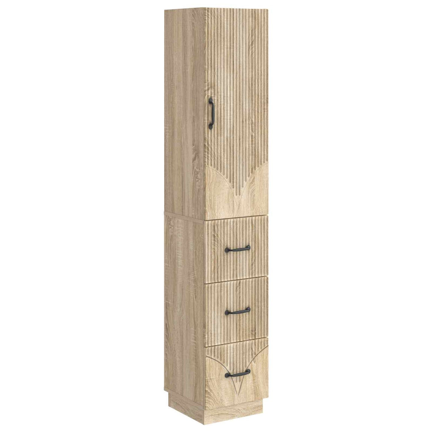 Szekrény szett 2 pcs Sonoma Tölgy 33 x 34,5 x 87 cm Szerelt Fa