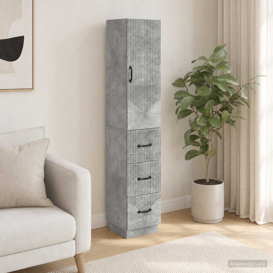 Szekrény szett 2 db 33 x 34,5 x 87 cm Szerelt Fa Betonszürke