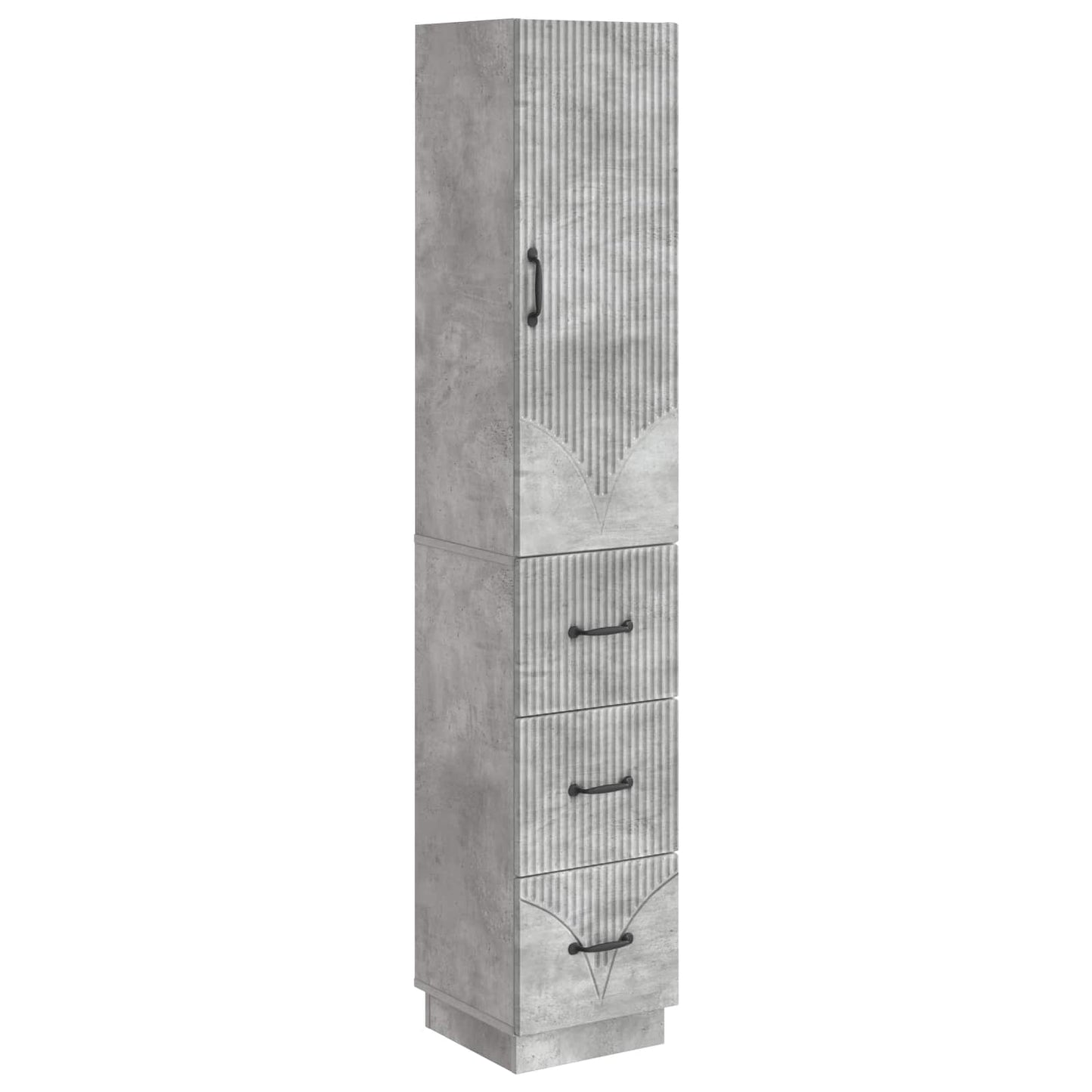 Szekrény szett 2 pcs Betonszürke 33 x 34,5 x 87 cm Szerelt Fa