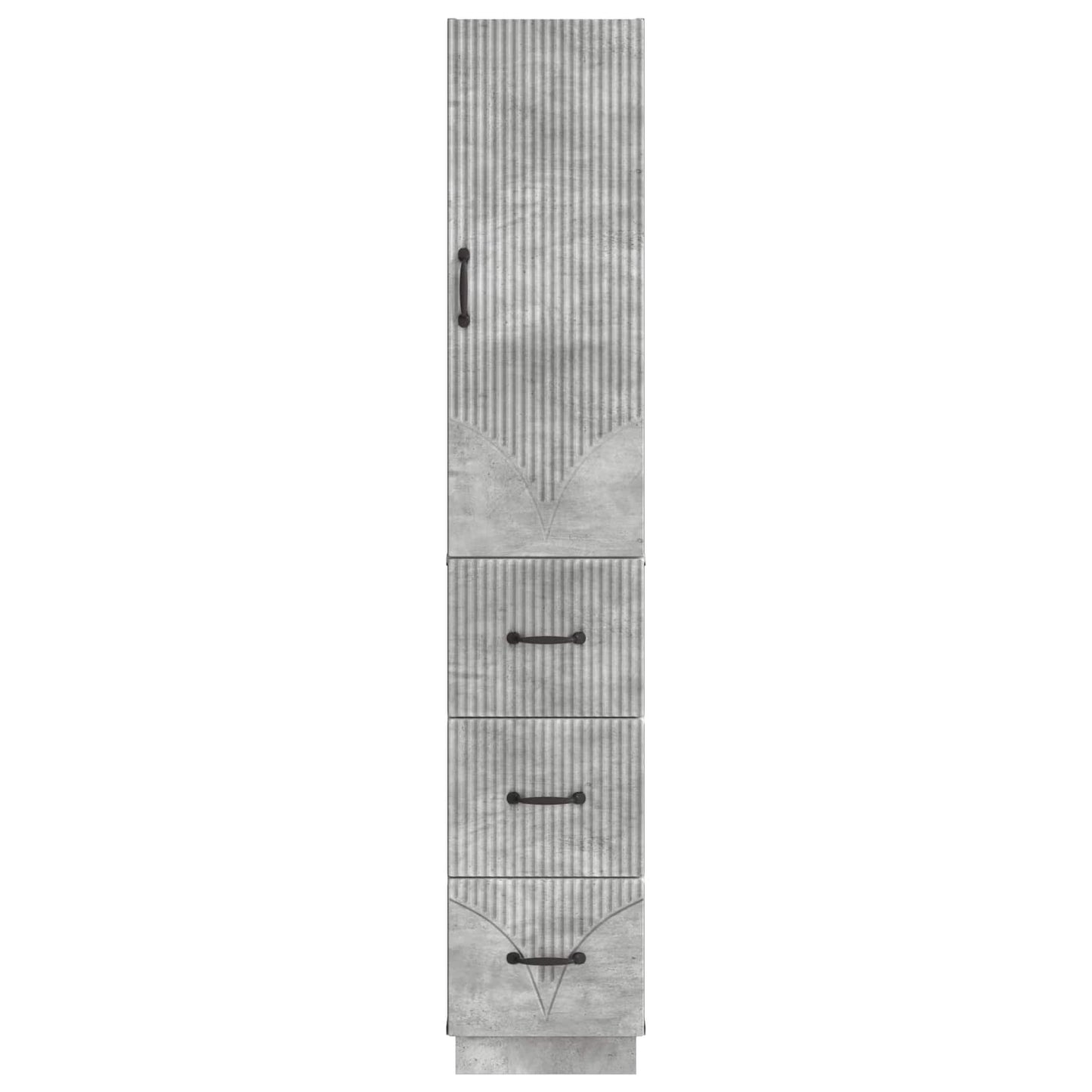 Szekrény szett 2 pcs Betonszürke 33 x 34,5 x 87 cm Szerelt Fa