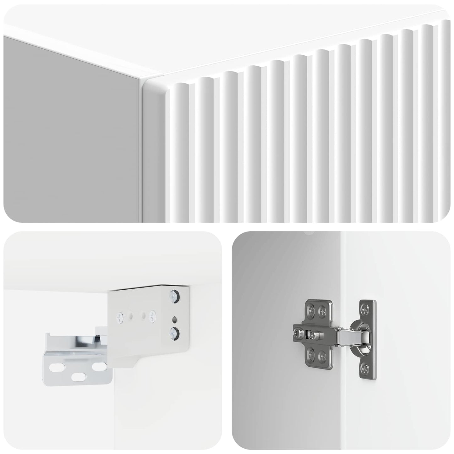 Szekrény szett 2 pcs Magasfényű Fehér 33 x 34,5 x 87 cm