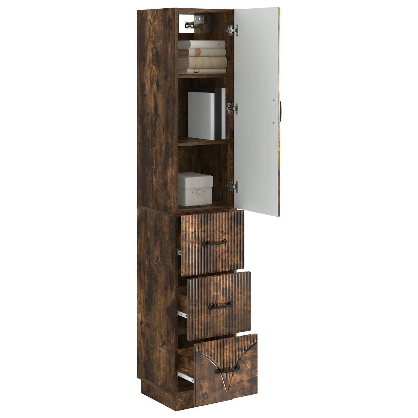 Szekrény szett 2 pcs Füstös Tölgy 33 x 34,5 x 87 cm Szerelt Fa